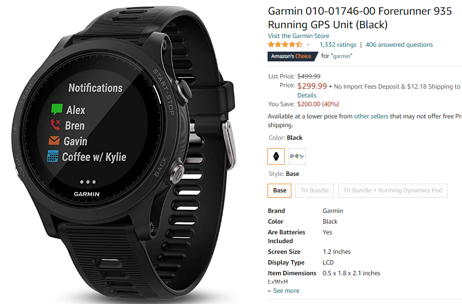 Amazon garmin online store